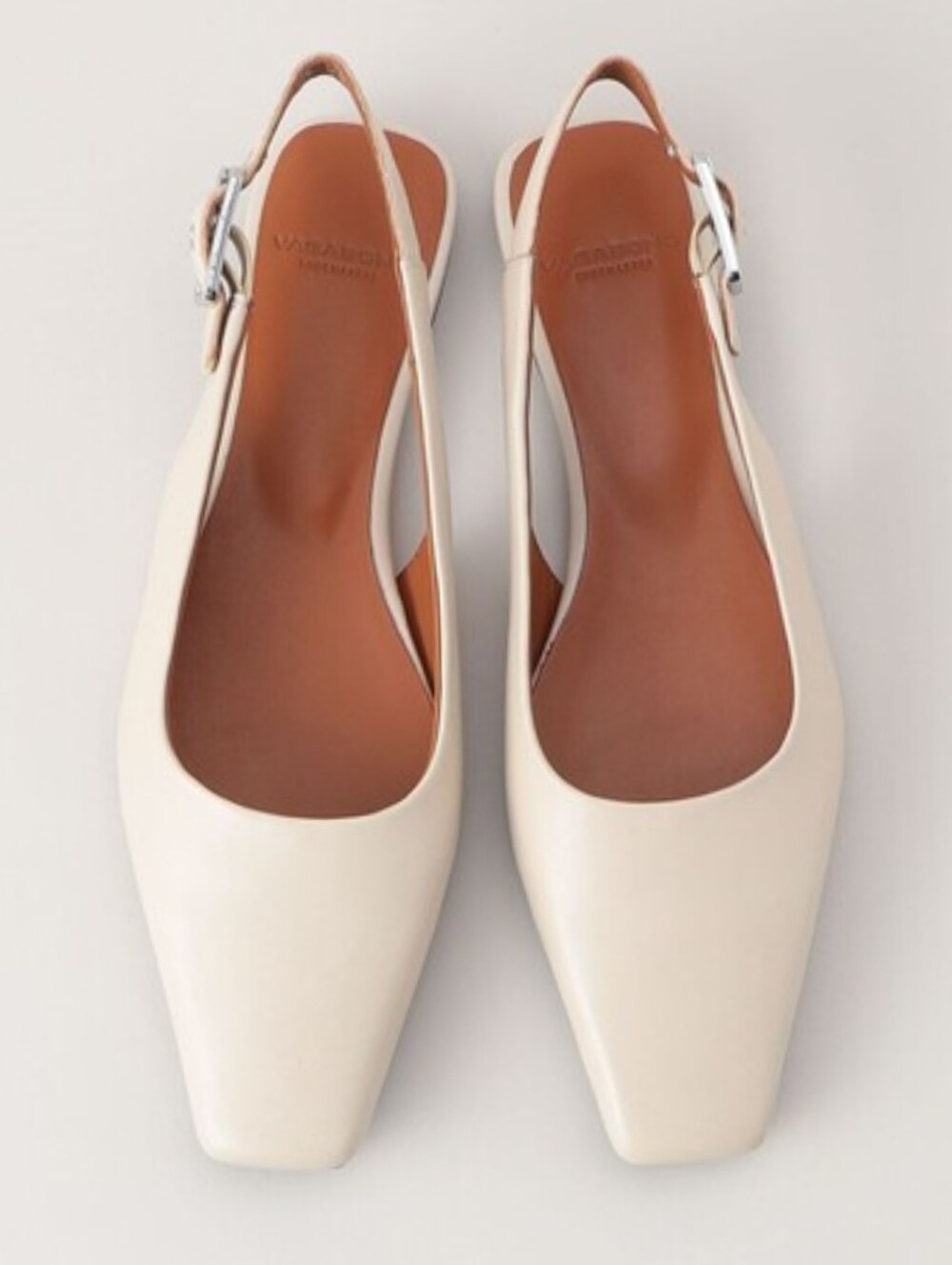 NWOT Vagabond Wioletta Leather Slingback Ballet Flat in Off White - Picture 2 of 11